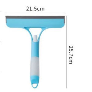 3in1 Multifunctional Glass Scraper with Spray Cans Wash Mirror Water Silicone Sponge Brush Cermin Window Wiper Tools (ramdon colour)