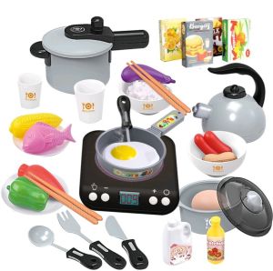 ของเล่นชุดเครื่องครัวมาพร้อมกับอุปกรณ์ทำครัวเเบบเก๋ๆ Kitchen toys.