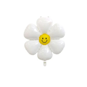 Balon foil karakter bunga daisy smile ukuran mini