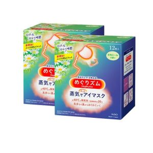 KAO MegRhythm Gentle Steam Eye Mask - Lavender Sage Scent 12PCS