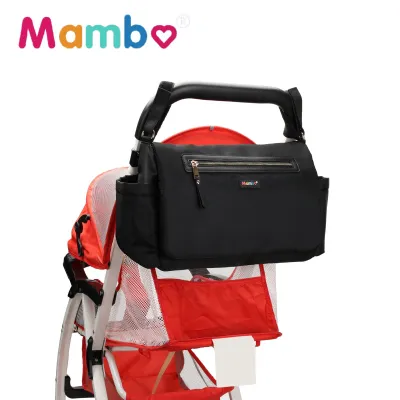 Mambo Nylon Stroller Bag Organizer with Strap Baby Diaper Bag Maternity Bag Lightweight Multifunctional Large Capacity
