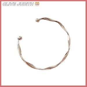 CISWGE Classic Premium Retro Style Twisted Twist Metal Bracelet for Women Simple Open Adjustable Trend Girls Jewelry Gift Accessories