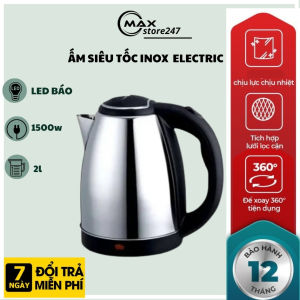 Ấm đun siêu tốc 2L 1055 - Tư ngắt an toàn khi nước sôi & trào - Inox cao cấp - Tay cầm nhựa siêu bền chống nóng - Hàng chính hãng