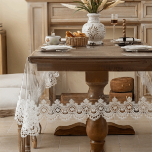 LINSBAYWU Oil Proof PVC Tablecloth European Style Waterproof Table Runner Practical Transparent Dining Table Cover Coffee Table