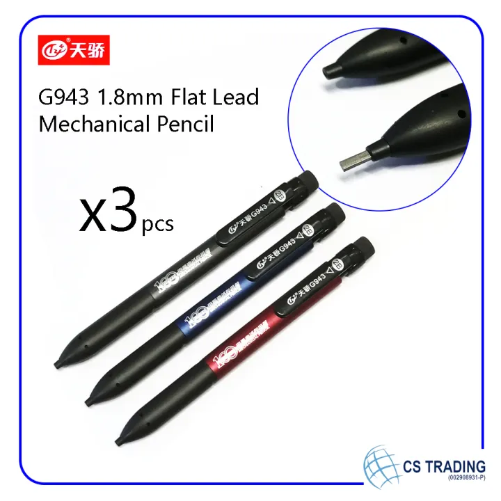 Flat mechanical best sale pencil