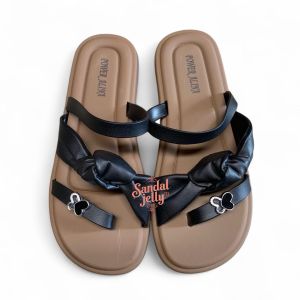 Sandal Wanita Terbaru/Sendal Selop Jempol Jelly Alina 009 H2/Sendal Flat Karet Import Kekinian