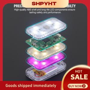 SHPYHT Đèn LED cảm ứng mini không dây chiếu sáng nội thất ô tô đèn đọc sách tự động cảm biến chạm đèn tạo không khí xung quanh khoang hành lý và chân xe