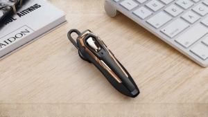 Hands-Free Bluetooth Headset V5.4 Bluetooth Earpiece Noise Canceling    36Hrs Talk Time Single Ear Headset for Work Lightweight Wireless Earpiece with Mic (Gold)