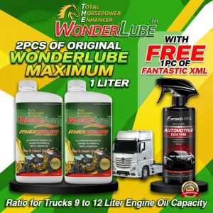 LB The Wonderlube Maximum Performance Motor Oil Enhancer 1LITER (2PCS) BUNDLE for Gas & Diesel with Fantastic XML