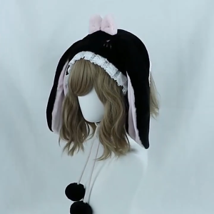 Đáng Yêu tai thỏ Khăn Và Hat Nhiệt Sang Trọng Lei Feng Hat Hat Lop-Tai Mũ nhung lông Coldproof Quà Tặng Cho Phụ Nữ Cô Gái