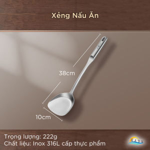 Xẻng Nấu Ăn Inox 316L Đúc Nguyên Khối SSGP Sạn Xào Cán Rỗng Cách Nhiệt Chống Nóng Đạt Chất Lượng LFGB Đức