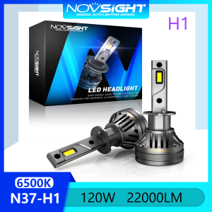 Super Bright Novsight N37 H1 LED Headlight Bulb 120W 22000LM 6500K LED Light For Car High Beam/Low Beam Fog Light LED Light Plug and Play 2pcs 2 Years Warranty Free Shipping