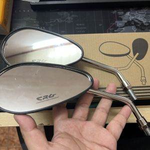 Kính/ Gương chiếu hậu giọt nước CRG - chân xi Inox 10li ren thuận - gắn hầu hết mọi loại xe