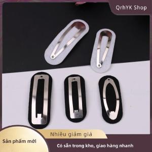 Hàng có sẵn✨ 100pcs hình bầu dục không dệt xé thả snap clip miếng đệm hình chữ nhật cảm thấy miếng vá appliques cho hình chữ nhật kẹp tóc phụ kiện