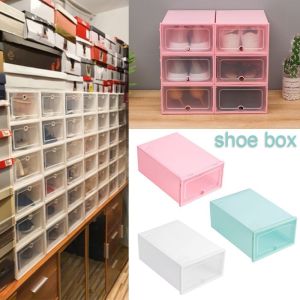 INNEED PP Material Transparent Shoes Box Minimalist Design Dustproof Shoe Storage Organizer Portable Stackable Shoes Storage Box for Household Use