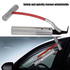 CHUN053634 Tay cầm hợp nhôm Dụng cụ tháo kính chắn gió Lưỡi dao đa chức năng Lưỡi thép chuyên nghiệp Dụng cụ sửa chữa kính chắn gió Bền bỉ Nhóm tháo lắp Dụng cụ cắt dải cao su Dành cho kính chắn gió ô tô