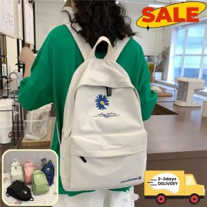 ZEFAN 【การจัดส่งสินค้า 2-3 วัน】นักเรียนกระเป๋านักเรียน Oxford ผ้าเกาหลีขนาดเล็กเดซี่กระเป๋าสะพายคู่ร้อยกระเป๋าเป้สะพายหลังท่องเที่ยวเกาหลีความจุสูง