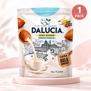 Meal Replacement Protein Powder Dalucia Almond Milk Powder Low Calorie Diet High Fiber Vanilla 15 Sachet Pengganti Sarapan Kenyang Lama No Sugar Added Lactose Free Plant Based Minuman Diet Sihat Dewasa Susu Badam Serbuk