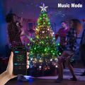 Smart Christmas Tree Lights with Ring Indoor Outdoor, 6.6FTx16 String 320 LED APP & Remote Control DIY Color Changing Christmas Tree Ring Lights Timing Music Sync for Christmas Tree Decorations. 