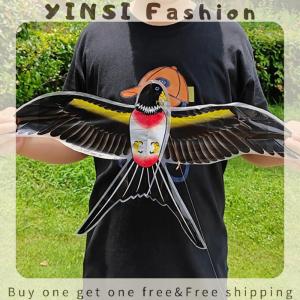 YINSI 2025 New Kids Handheld Fishing Rod Kite With Tails Outdoor Interactive Toy For Fun Parent Child Activities