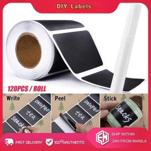 Diy Labels Stickers with Pen Waterproof Removable Blackboard Label Pantry Storage Stickers