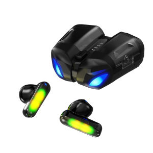 【รับประกัน 1 ปี】2024 หูฟังใหม่ K-75 ชุดหูฟังบลูทูธไร้สายเกมแสดงผลแบบดิจิตอลความหน่วงแฝงต่ำเอฟเฟกต์แสงในหู TWS สวิตช์โหมดเพลง/เกม