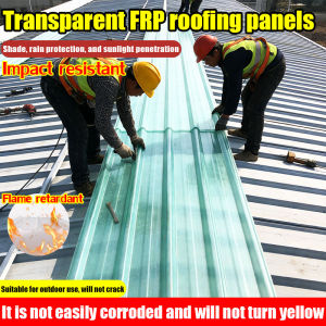 Durable for 80 years transparent daylighting board FRP Fiberglass Longspan RIB TYPE FRP daylighting board sunshade rain proof and durabl 120*90cm