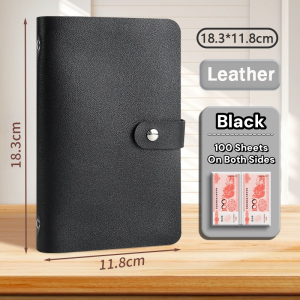 100 Pocket Money Savings Organizer Storage Book Savings Wallet Organizer Book Type with Button