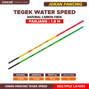 SONLINE - JORAN TEGEK WATER SPEED JORAN PANCING ANTENA CARBON MEDIUM ACTION UKURAN 1.8M - 4.5M