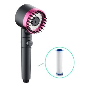 Multifunction Bathroom Shower head with filter Rose gold 1.5M Explosion-proof pipe Adjustable 2024 Booster Shower head Shower water purifier