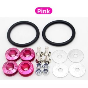 CHUAN 1set Nhôm Phụ kiện tháo lắp nhanh JDM Gioăng hai lớp Phổ quát Sửa đổi ốc vít có thể tháo rời Chất lượng cao Ron đệm chắn bùn Dành cho xe Moset
