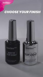 Beetles Pro Gel  Coat 1Pcs 20ml    High Gloss & Long-Lasting Up to 28 Days Soak-Off Non-Yellowing Strong Coverage for UV LED Lamps Professional Salon Mani