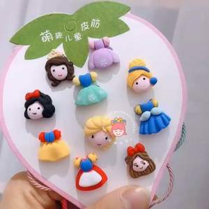 10Pcs/Set Princess Cartoon Soft drink Baby Rubberband