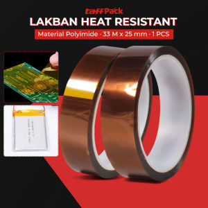 Isolasi Tahan Panas Kapton Tape Lakban Heat Resistant Polyimide High Temperature Adhesive 7RHZA