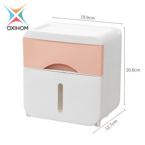 Oxihom Kotak Tempat Tisu Laci Plastik Tempat Tissue Storage Drawer HP Smartphone Holder