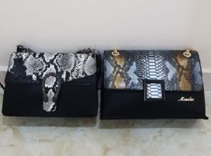 Hong Kong Stock SnakeSkin Printed 2 Way Chain Shoulder Bag