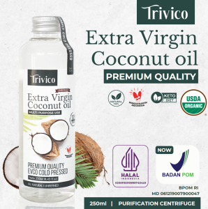 TRIVICO | VCO PREMIUM | EVCO | VIRGIN COCONUT OIL | VCO | MINYAK KELAPA MURNI 100% | COCONUT OIL - 250ML