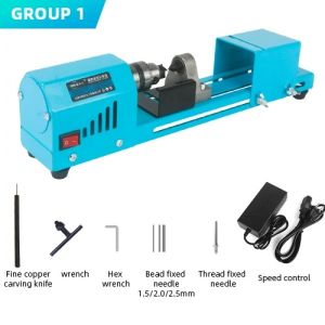 Hanson8 150WLathe Beads Machine Miniature Buddha Pearl Lathe DIY Woodworking Buddha Pearl Lathe Machine Drill Rotary Tool 12V/24V Z4K2H