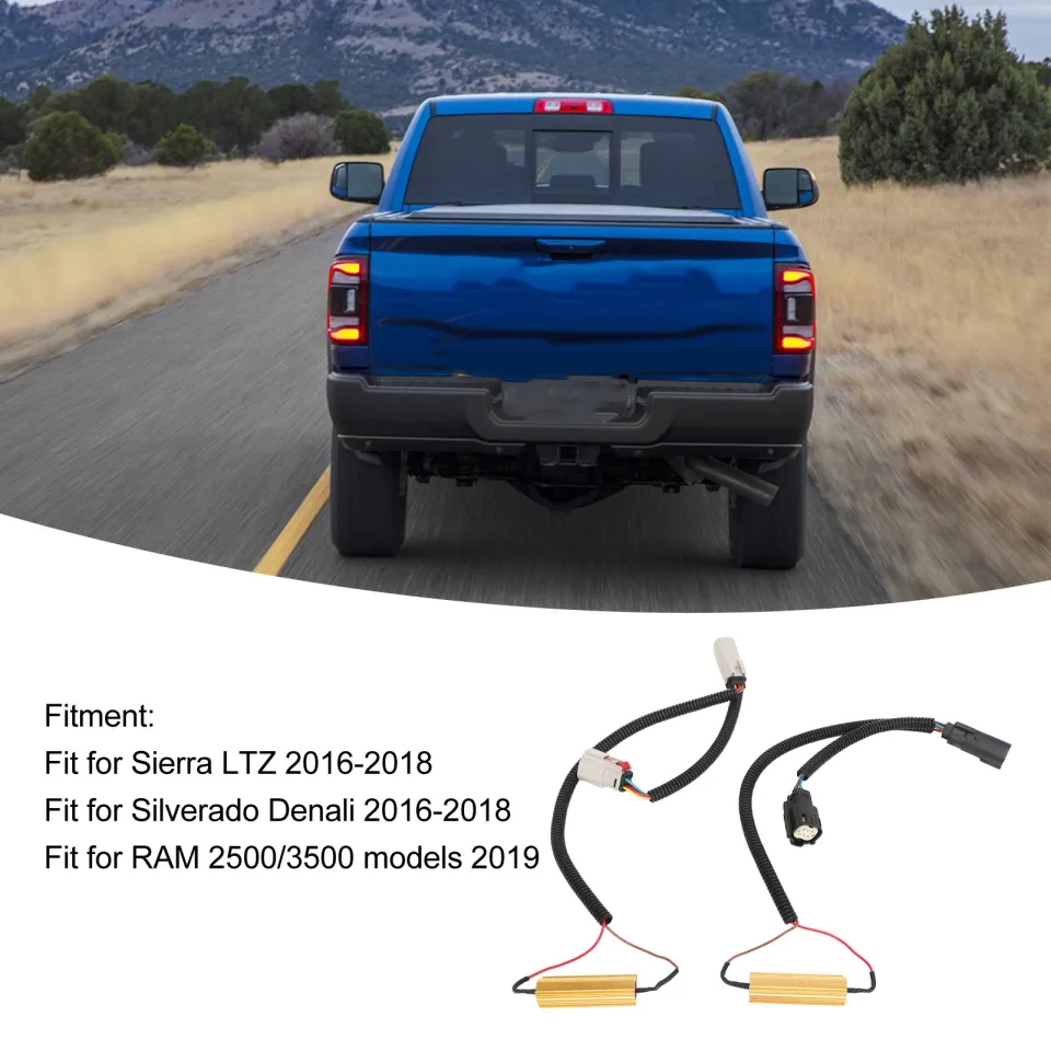 2x Halogen To LED Tail Light Conversion Adapter For Silverado LTZ Sierra Denali