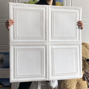 ความรักชีวิต: 70*70 ซม. 3D สามมิติสติ๊กเกอร์ ติดผนังสี่เหลี่ยมห้องนั่งเล่นทีวีพื้นหลังผนังวอลล์เปเปอร์ติดด้วยตนเองห้องนอนวอลล์เปเปอร์ป้องกันการชนกันของตกแต่งบ้าน