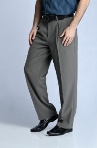 Al-Agstar Celana Kerja Formal Pria berbahan Teflon Model Semi Baggy Warna aBU-ABU Uk. 22-40 Atea