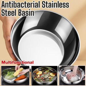 316 Stainless Steel Basin Thickened Food Grade Kitchen Wash Basin for Vegetables Soup & Mixing