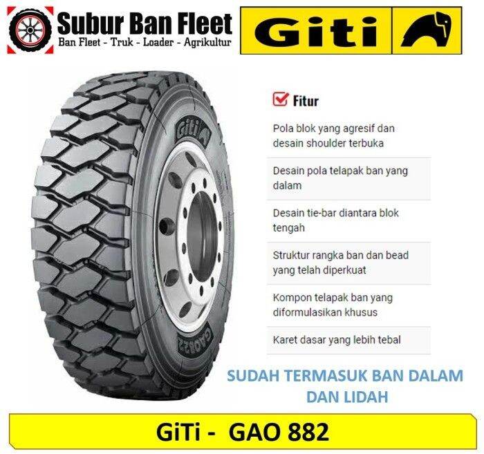 Ban Truk Giti 110020 Gao 882 Ban Truk Fuso 1100 R20 Radial Full Set Kawat Lazada Indonesia 1644