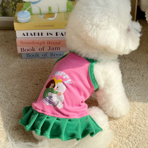 【KenCo】เสื้อหมา เสื้อแมว ใส่ได้ทั้งสุนัขและแมวตัวเล็ก น่ารักสุดๆ ลายพิมพ์น่ารัก เนื้อผ้าเบาสบาย เสื้อสุนัขร้อนนี้ นิ่ม ใส่สบาย