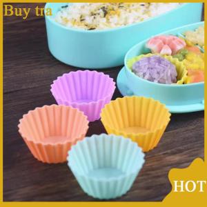 [Buytra] 3Pcs Bento Divider Cup Easy Clean Mould Reusable Cake Mold Dessert Sushi Separate Storage Accessories Food Lunch Box Liner