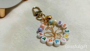 Customised Name Butterfly Bag Charm Personalised Keychain Christmas Gift
