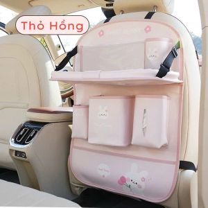 💟𝙂𝙞𝙖́ 𝙎𝙤̂́𝙘 💟Túi Đựng Đồ Đa Năng Kiêm Bàn Ăn Chất Liệu Da PU Họa Tiết Hoạt Hình Gắn Sau Ghế Xe Hơi