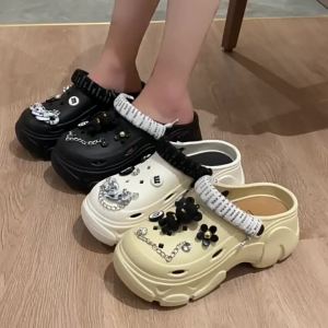 [Free Shipping] WomenS Summer Outdoor Fashion Clogs Suitable For Nurses And Students Versatile Sandals Beach Thick-Soled Non-Slip Closed-Toe Half Slippers