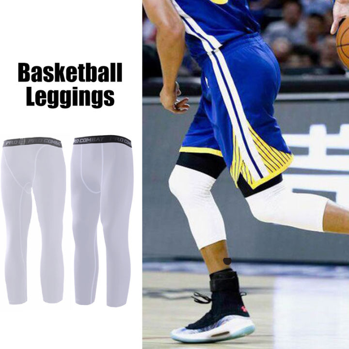 Sports & OutdoorMen Cropped Compression 3/4 Capri Pants Basketball