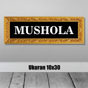 Poster Gantungan Pintu Mushola Papan Mdf UK10x30